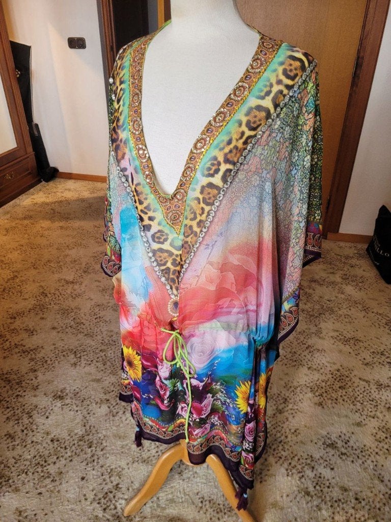 Nieuw Iconique tuniek/blouse voor over badkleding one size, Overige typen, Meerkleurig, Iconique, Nieuw