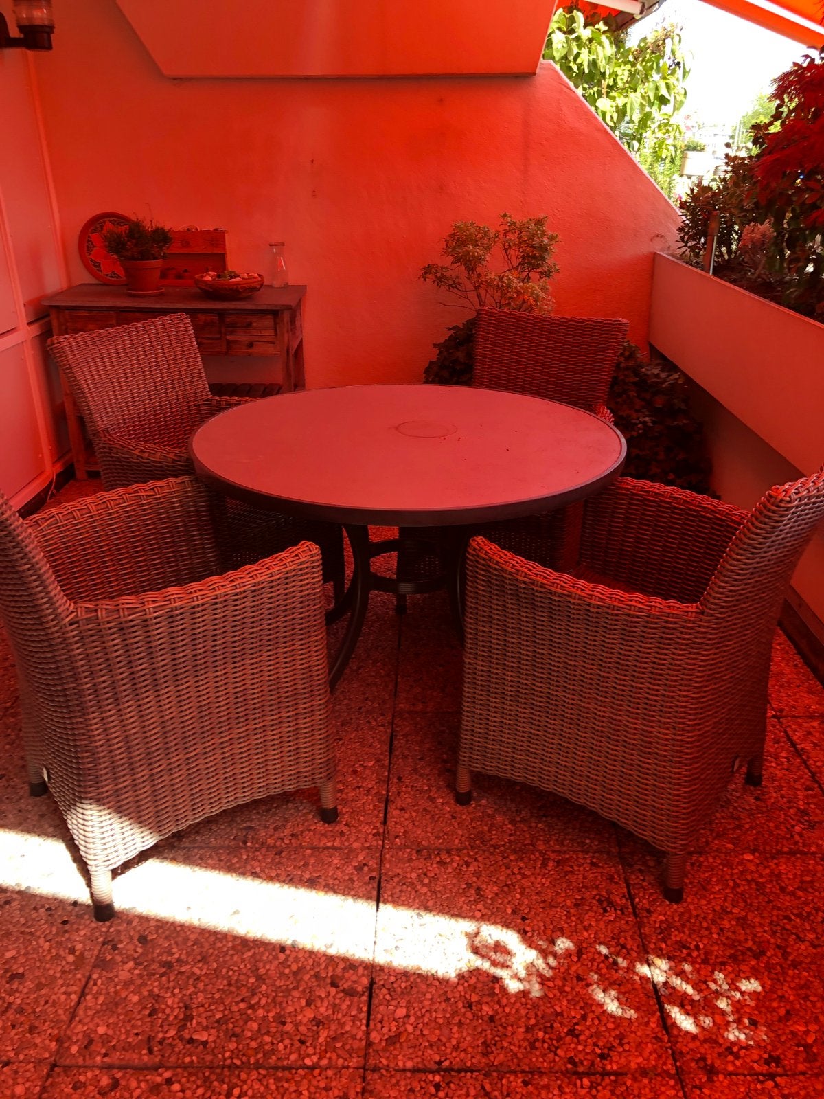 Rieten tuinset, Ophalen, Gebruikt, Tuinset, Eettafel