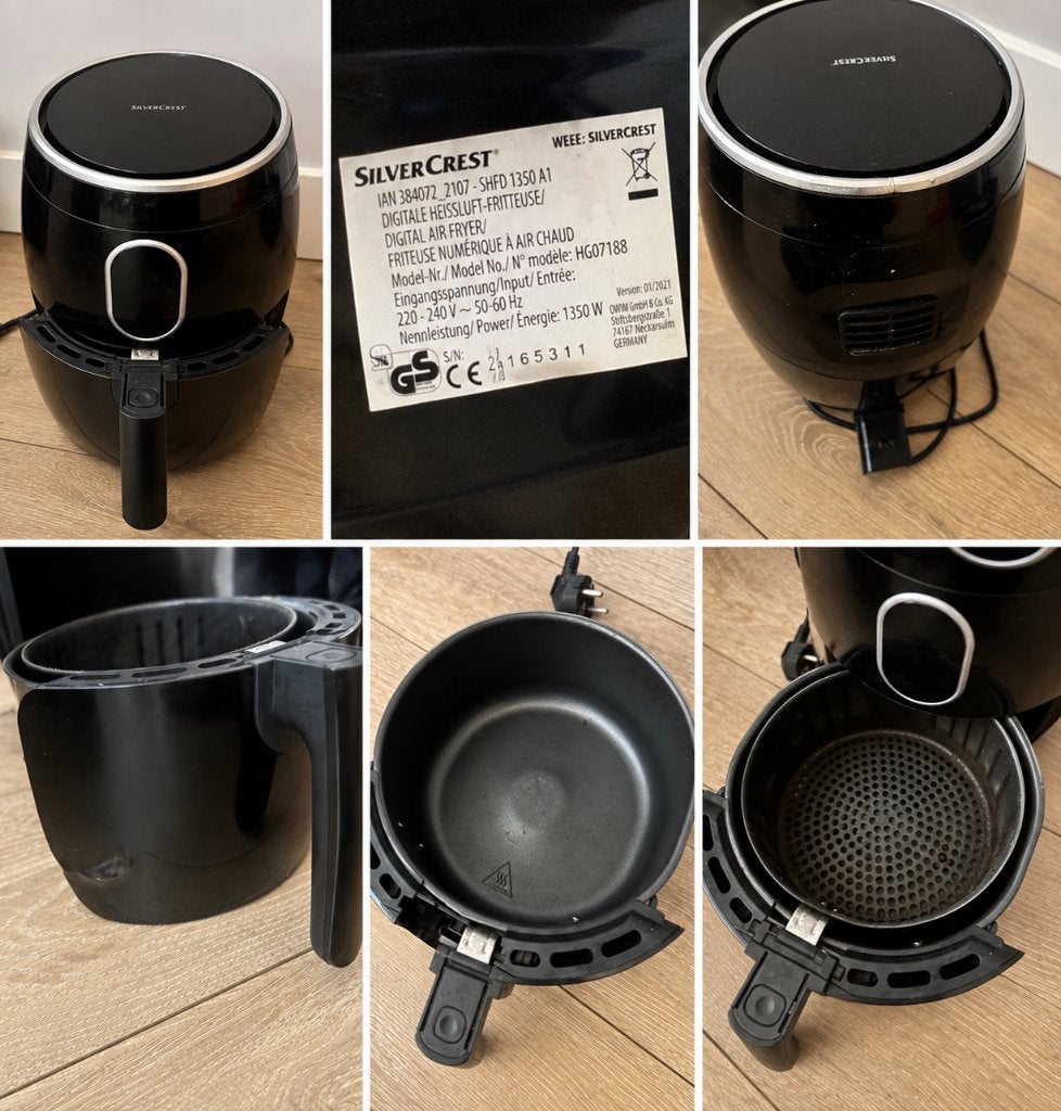 SilverCrest Digital Air Fryer 2.5L 1350W – Working Perfectly, Ophalen of Verzenden, Gebruikt, Airfryer