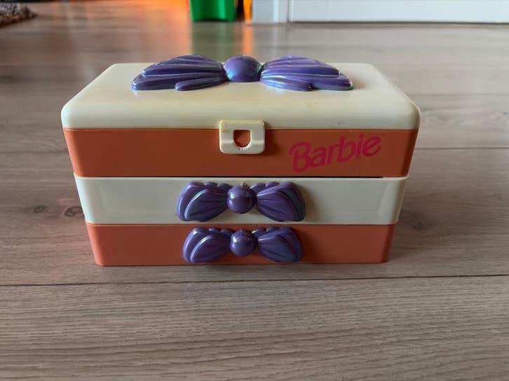 Vintage Barbie Sieradenkistje 1992 - compleet met spiegeltje, Ophalen of Verzenden, Gebruikt