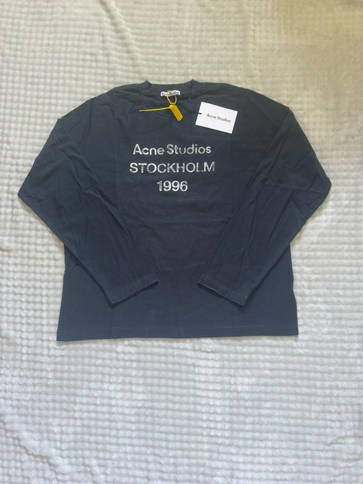 Acne Studios Longsleeve T-shirt blauw met print, Ophalen of Verzenden, Nieuw, Maat 48/50 (M), Blauw