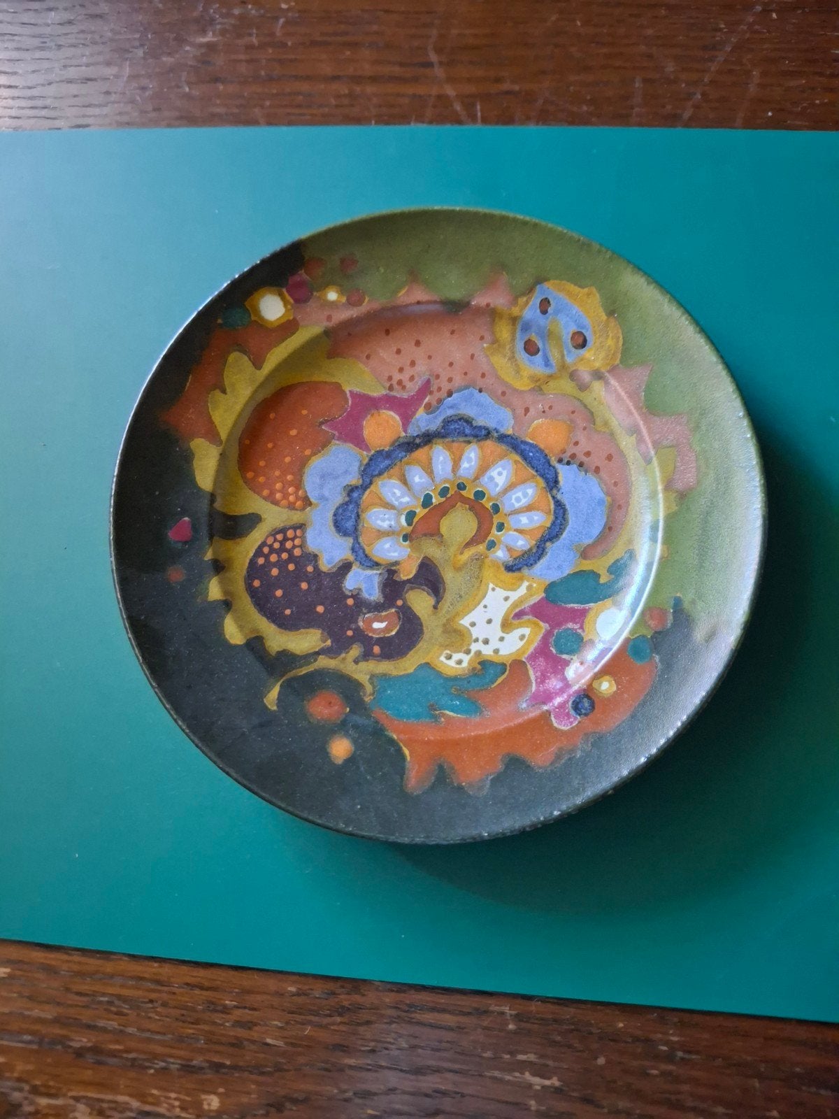 Wandbord  plateel doorsnee 21 cm gaaf, Ophalen of Verzenden
