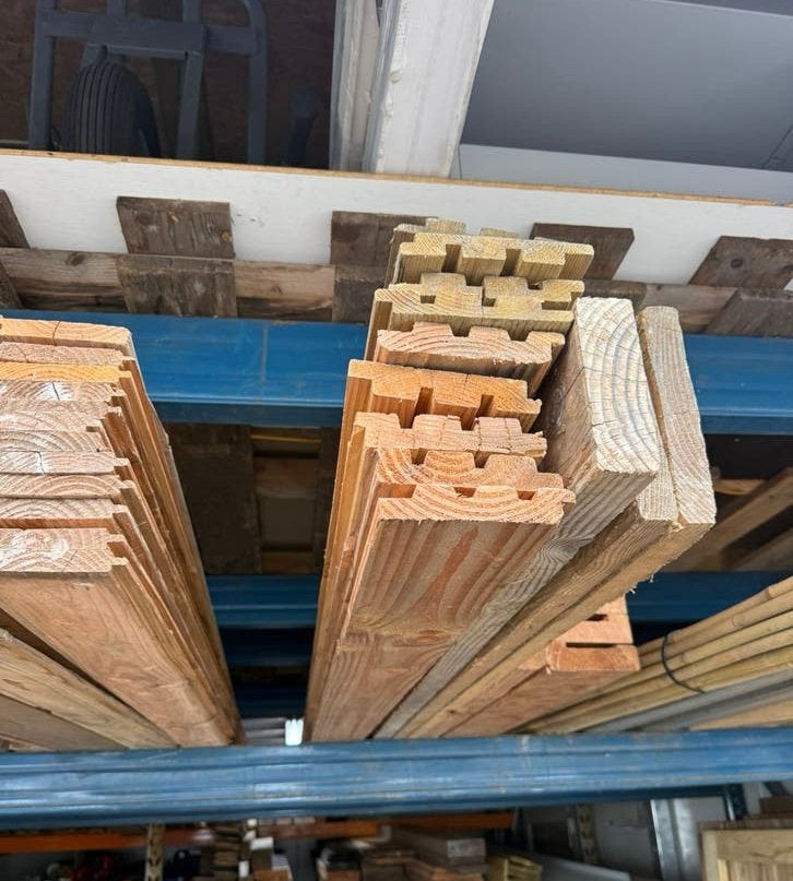 Deens rabat planken 10 stuks x 4 meter, Tuin en Terras, Haardhout, Minder dan 3 m³, Ophalen