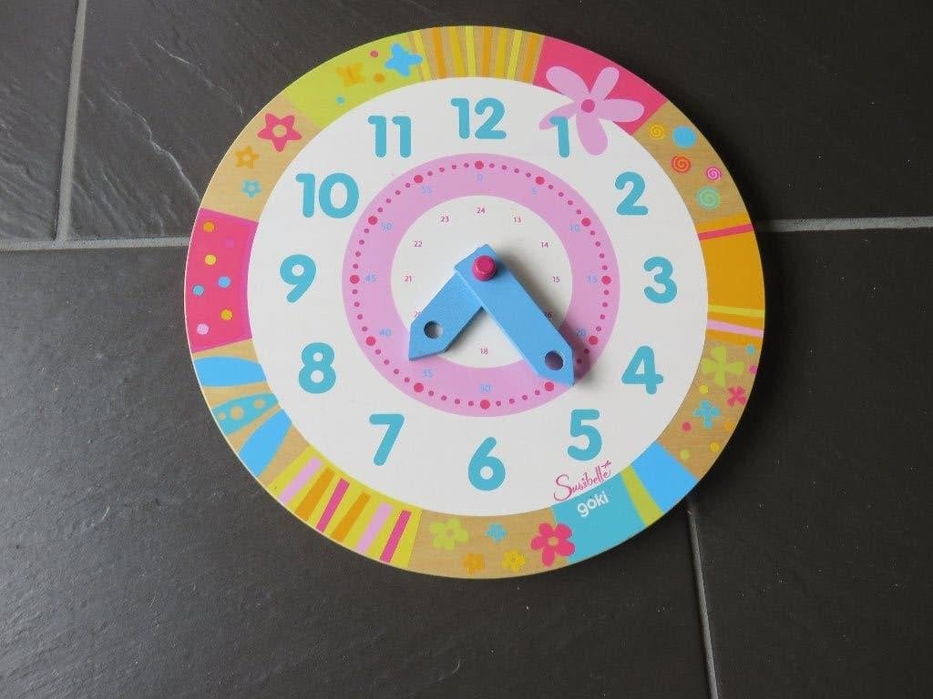 Goki leer klokkijken, Susibelle, ca 28cm doorsnede., Ophalen of Verzenden, Zo goed als nieuw, Ontdekken