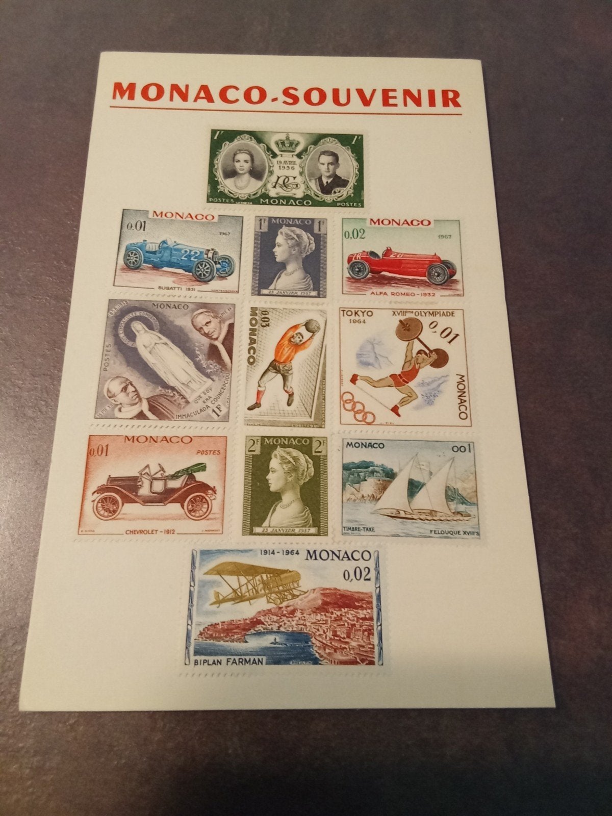 Koningshuis Monaco div. Postzegels souvenirskaart, vellen., Postzegels en Munten, Ophalen of Verzenden