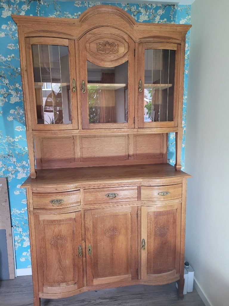 buffetkast met mooie ronde glasdeurtjes, Ophalen, Frans, 150 tot 200 cm, 25 tot 50 cm