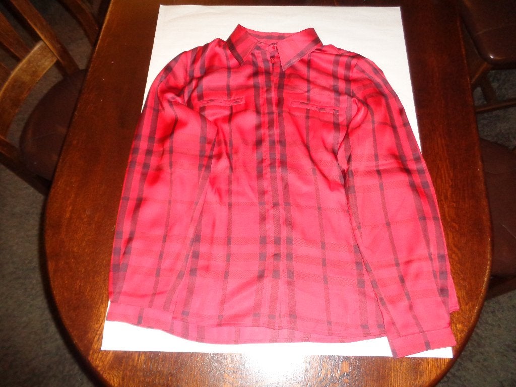 MADELEINE rood geruite blouse, Verzenden, Maat 42/44 (L), Nieuw, MADELEINE