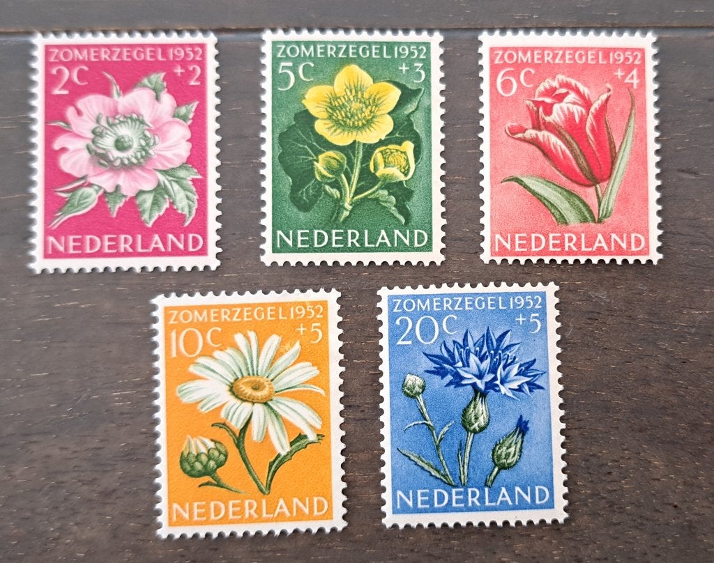 Nederland 1952 nvph 583/587 pfr/pl. (Davo), Ophalen of Verzenden, Na 1940, Postfris
