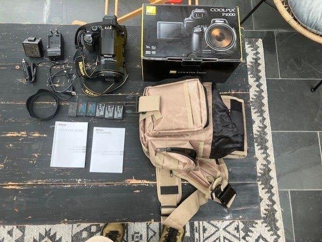 Nikon Coolpix P1000, Ophalen, Kantelbaar/draaibaar scherm, Zo goed als nieuw, Nikon