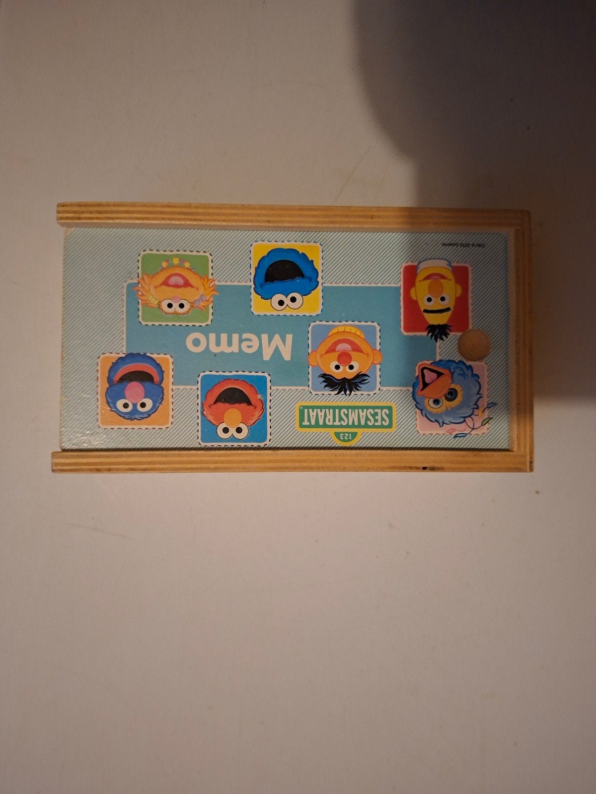 Sesamstraat Memo Spel - Houten Puzzel, 2 tot 4 jaar, Gebruikt, Ophalen of Verzenden, Van hout