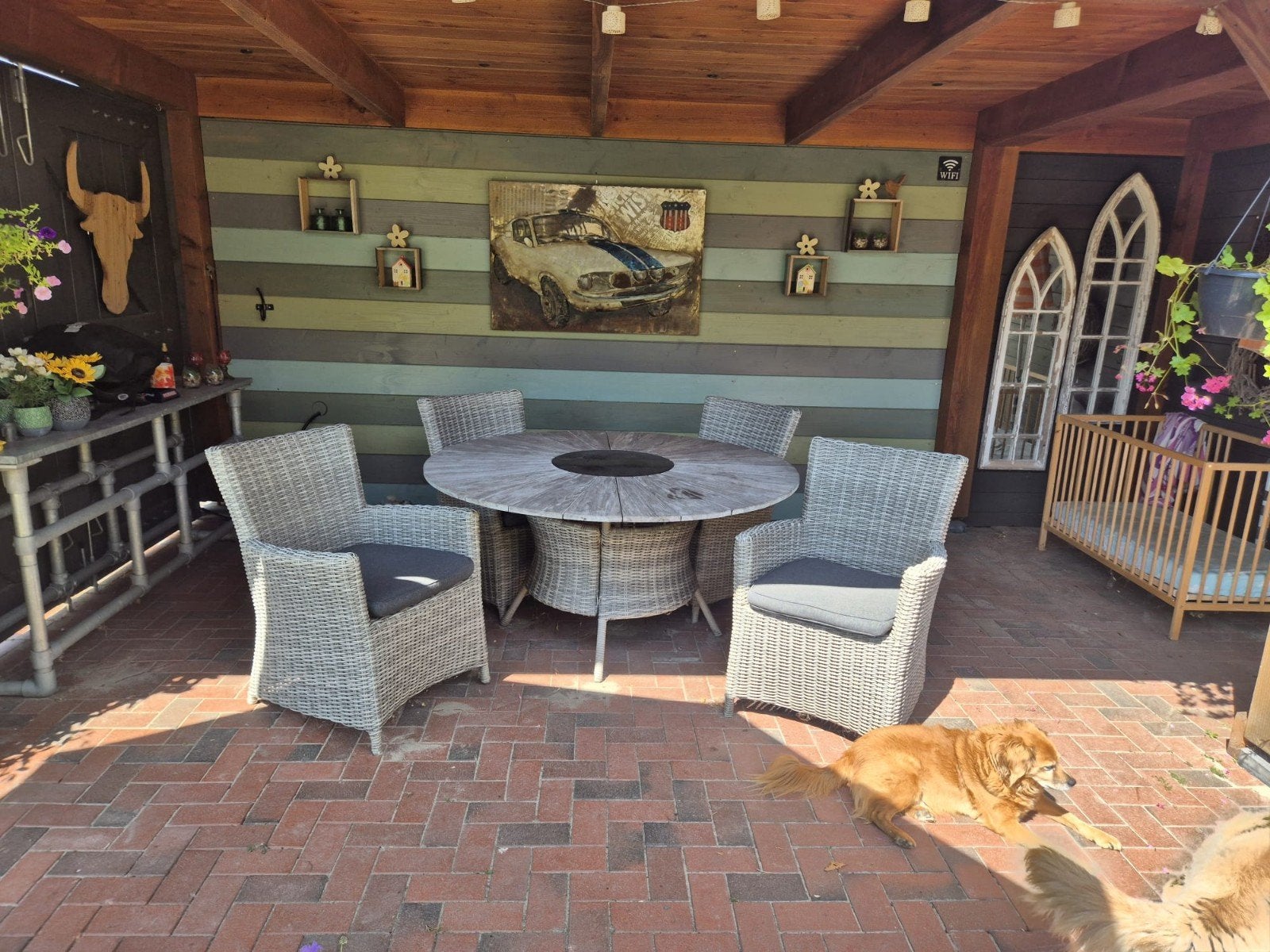 tuinset Hartman, Tuin en Terras, Ophalen, 4 zitplaatsen, Gebruikt, Tuinset