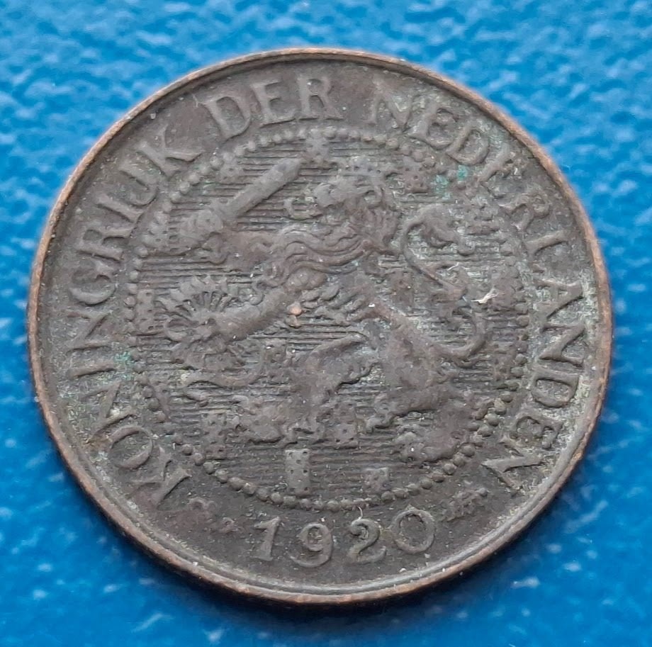 Nederland 1 cent 1920 - Wilhelmina*, Verzenden, Koningin Wilhelmina, 1 cent, Losse munt