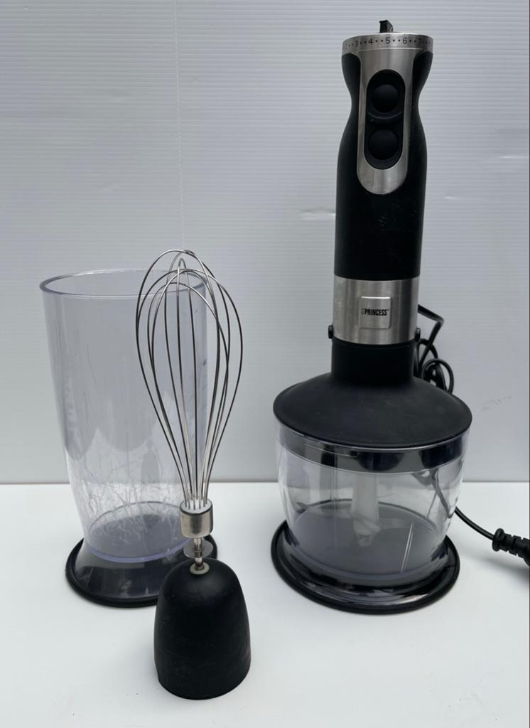 Princess Staafmixer Set Pro 600W met Garde en Hakmolen, Minder dan 1 liter, Ophalen of Verzenden, Gebruikt, 3 snelheden of meer