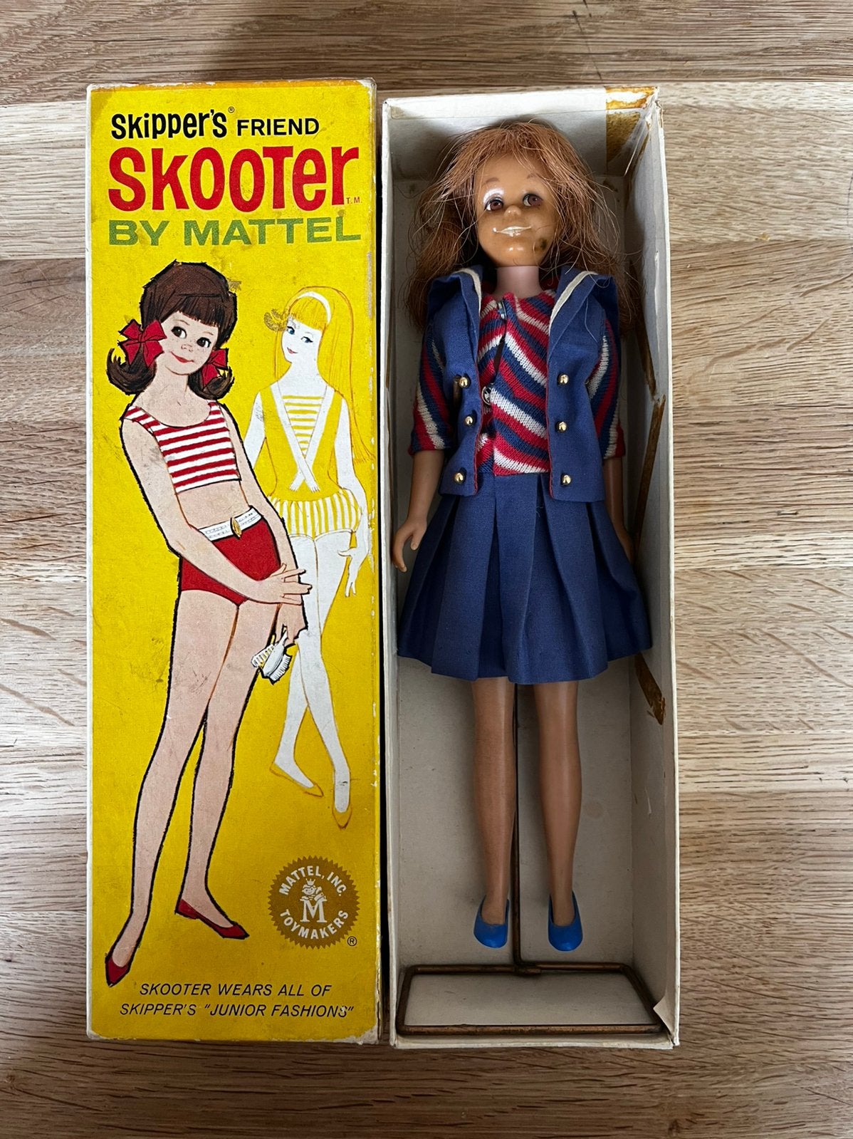 Skooter Barbie pop by Mattel vintage, Ophalen of Verzenden, Gebruikt, Pop