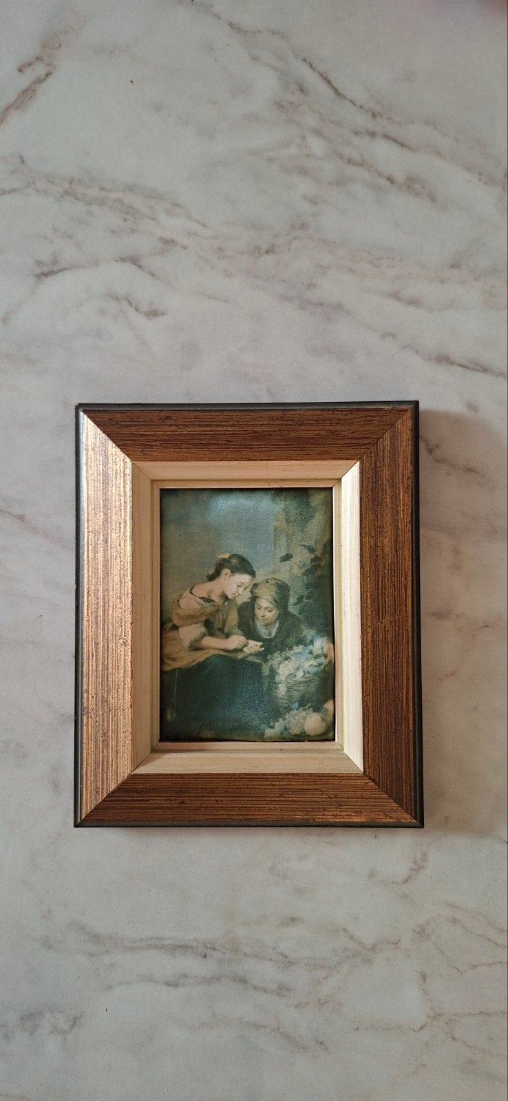 schilderij De kleine fruitverkoopster Murillo, Antiek en Kunst, Ophalen of Verzenden, Vintage, Portret of Personen
