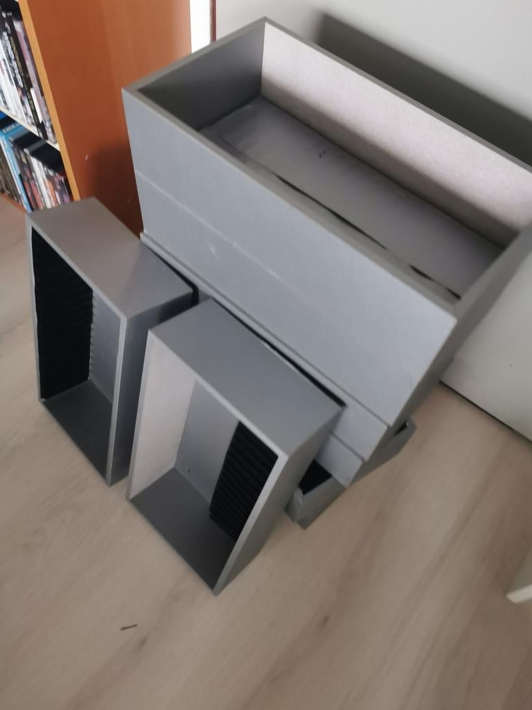 8 houten opslag kratjes (totaalprijs), Ophalen, Gebruikt, Minder dan 25 discs, Hout