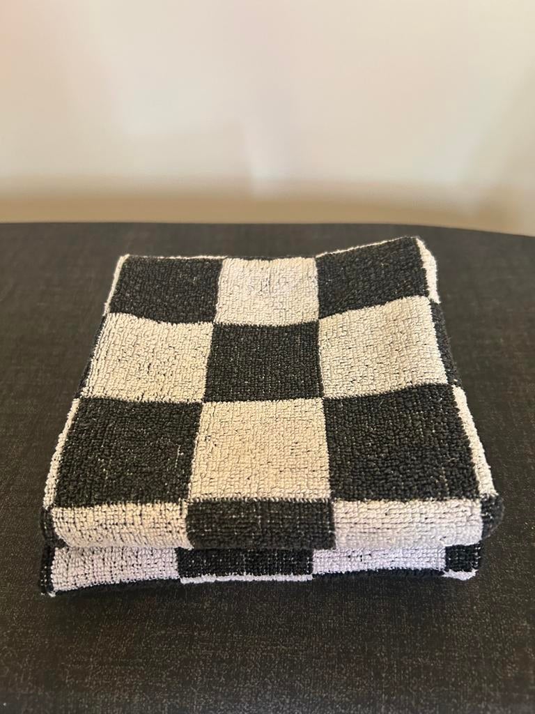 2 Royale Zwart/Witte keukenhanddoeken van Elias, Ophalen of Verzenden, Zo goed als nieuw, Overige kleuren