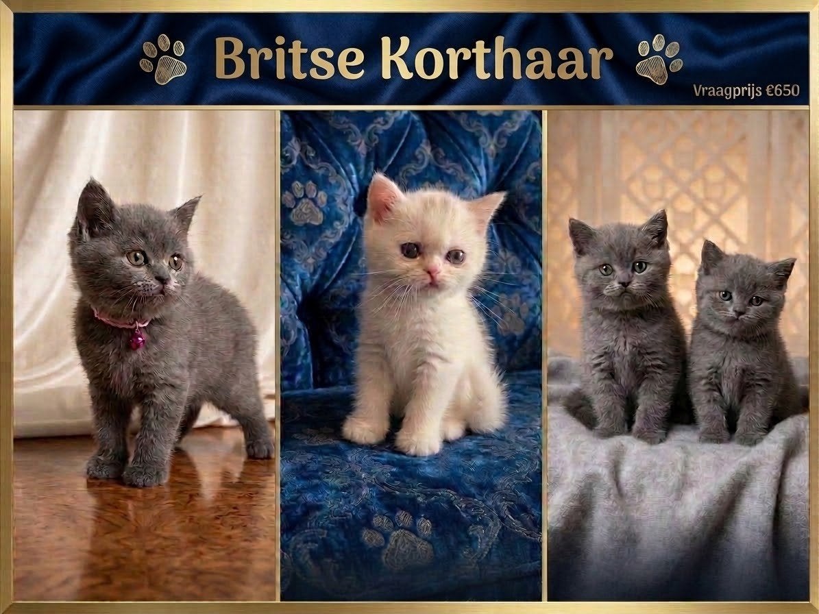 Kittens. Britse Korthaar, Dieren en Toebehoren, Katten en Kittens | Raskatten | Korthaar, Poes, Ontwormd