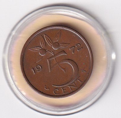 5 Cent 1972 Zeer Mooi, Postzegels en Munten, Munten | Nederland, Verzenden, Koningin Juliana, 5 cent, Losse munt