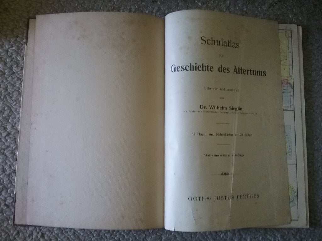 Schulatlas zur Geschichte des Altertums / W Sieglin ca.1910, Boeken, Atlassen en Landkaarten, Gelezen, Overige atlassen, Overige gebieden