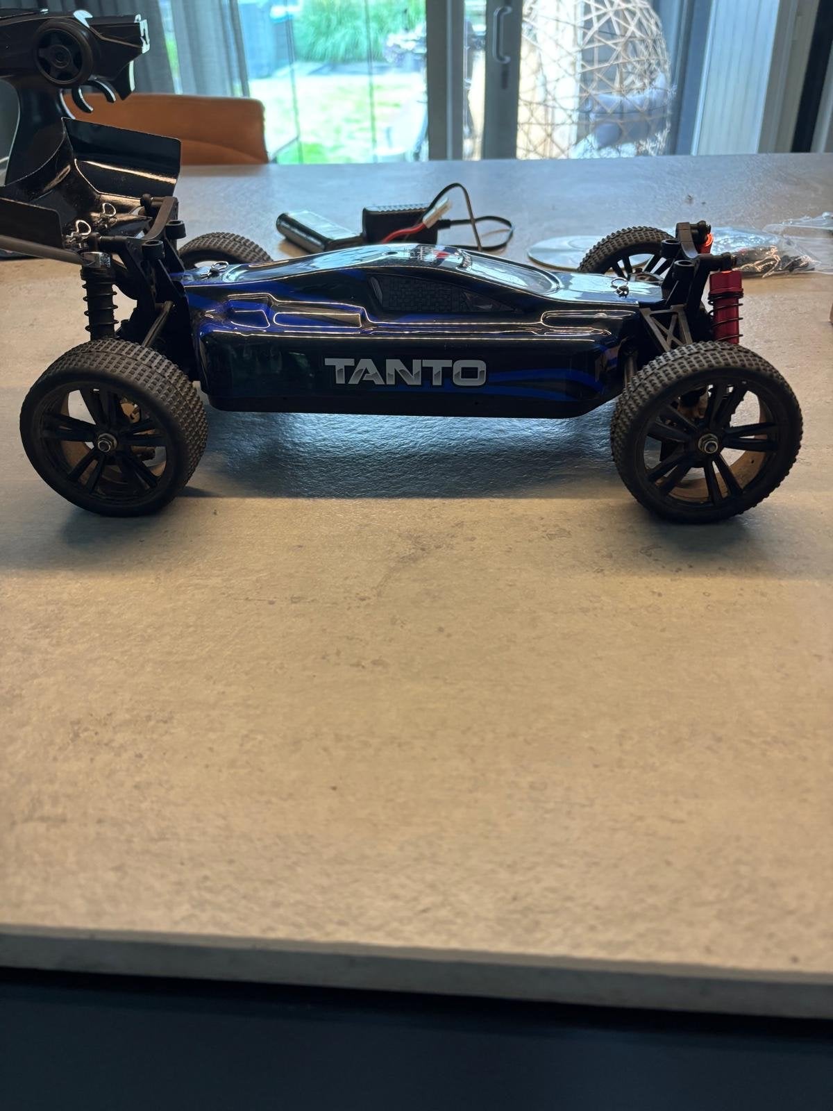 Himoto 1:10 Tanto RC Buggy Zwart Blauw, Gebruikt, Auto, Groter dan 1:32, Ophalen