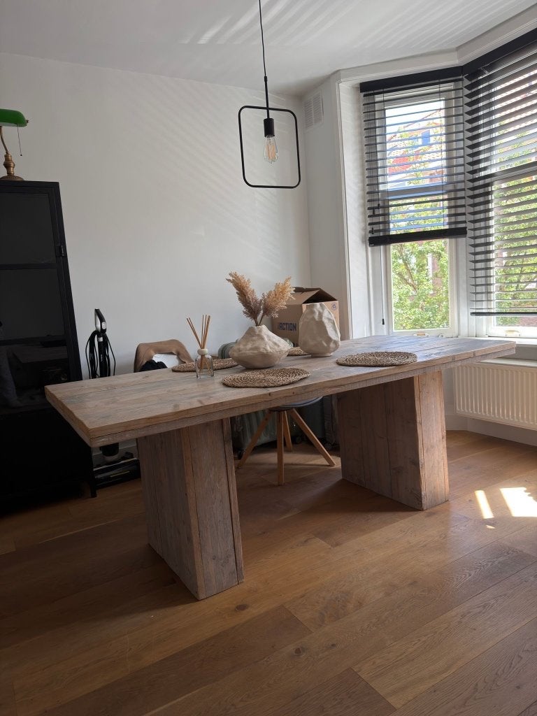Houten Tafel, Ophalen, Gebruikt, 200 cm of meer, Vijf personen of meer