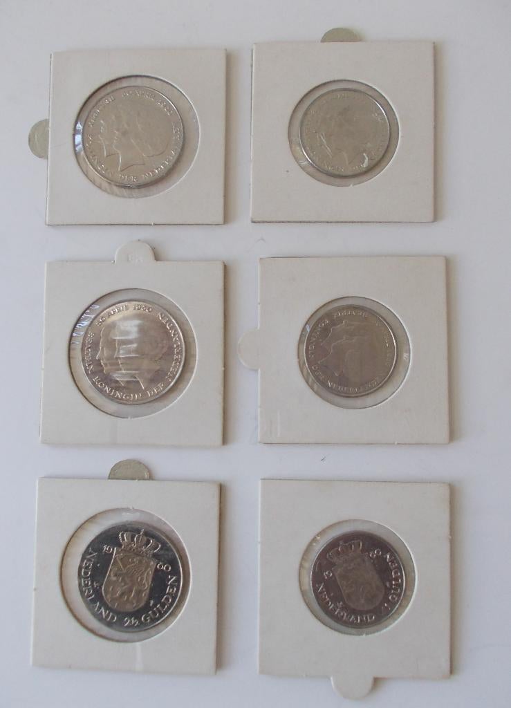 2x3 Dubbelkoppen 1980 (FDC), Ophalen of Verzenden, Koningin Juliana, 2½ gulden, Losse munt
