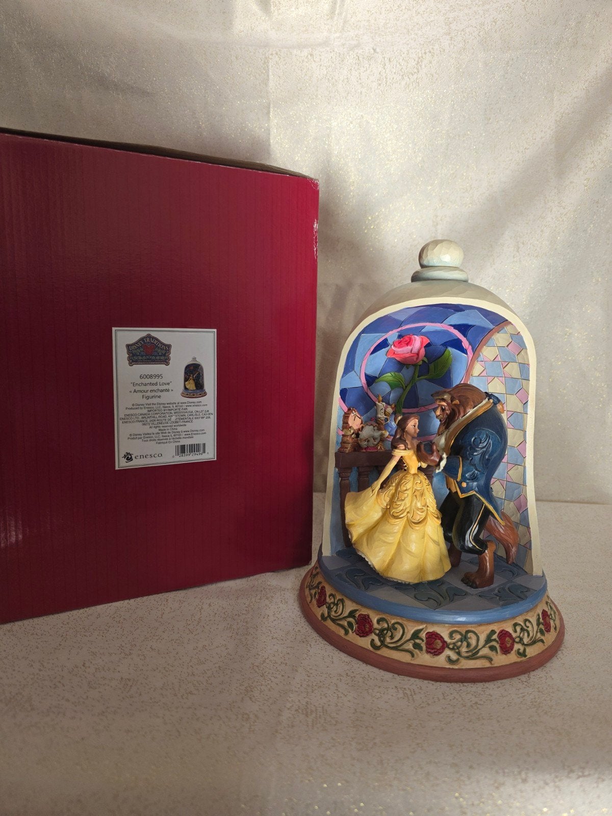 Disney Traditions Belle & Beest "Enchanted Love" Figurine, Ophalen of Verzenden, Zo goed als nieuw