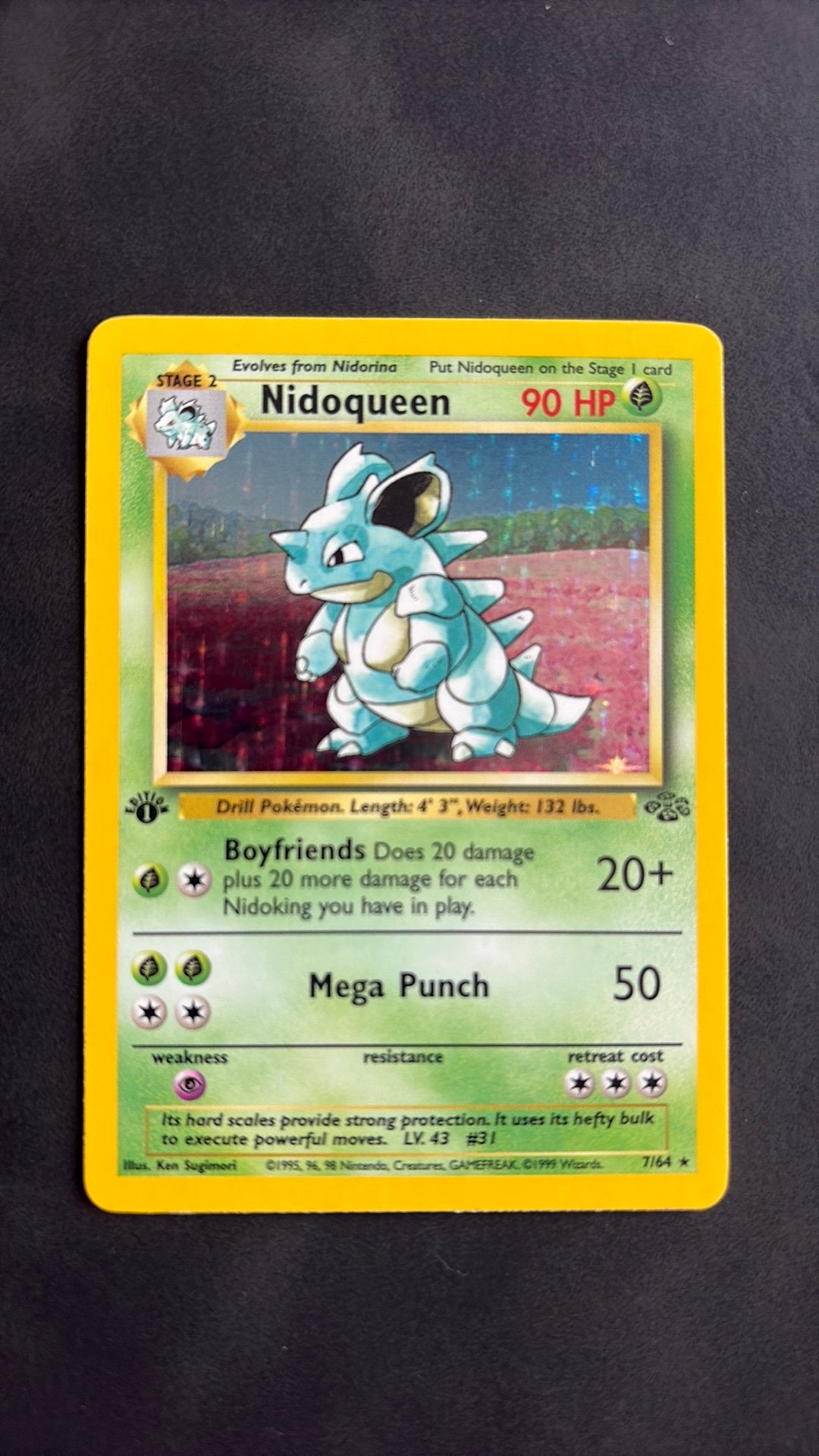 Nidoqueen 1 st edtion !!, Ophalen of Verzenden, Zo goed als nieuw