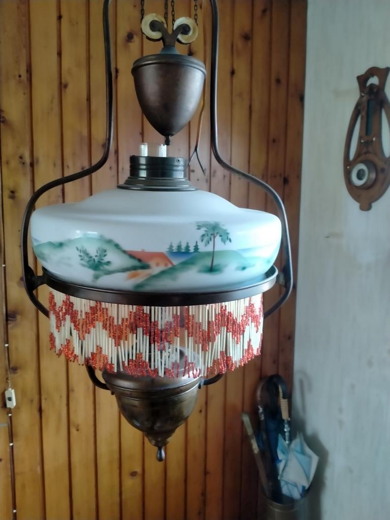 Antieke Olielamp., Ophalen of Verzenden