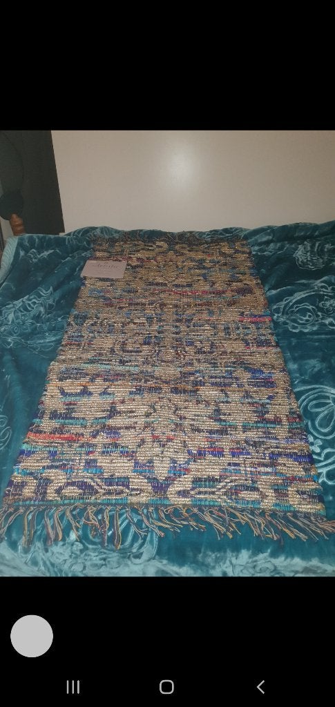 Vloerkleed tapijtje met goud, Meerkleurig, Boho, Nieuw, Ophalen of Verzenden