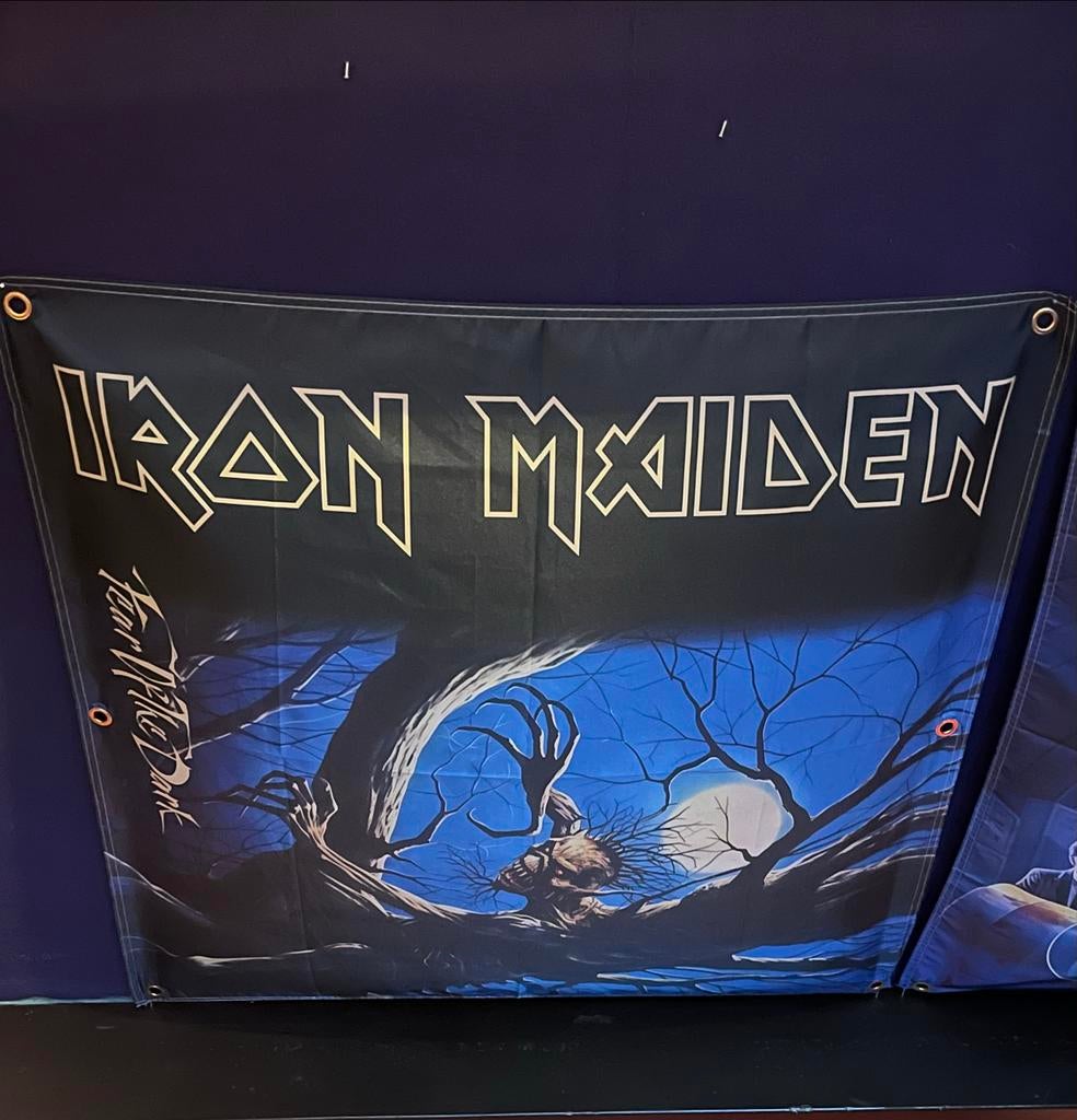 Iron Maiden Fear of the Dark Wandkleed / Banner, Ophalen of Verzenden, Zo goed als nieuw