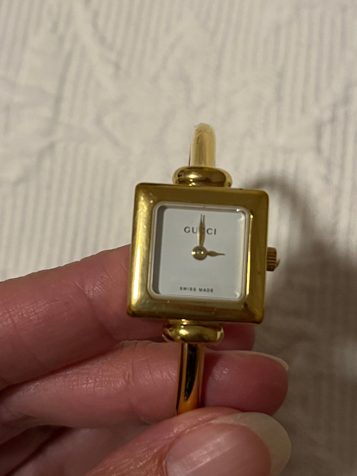 Gucci 1900L vintage gold plated horloge, Overige merken, Staal, Gebruikt, Polshorloge