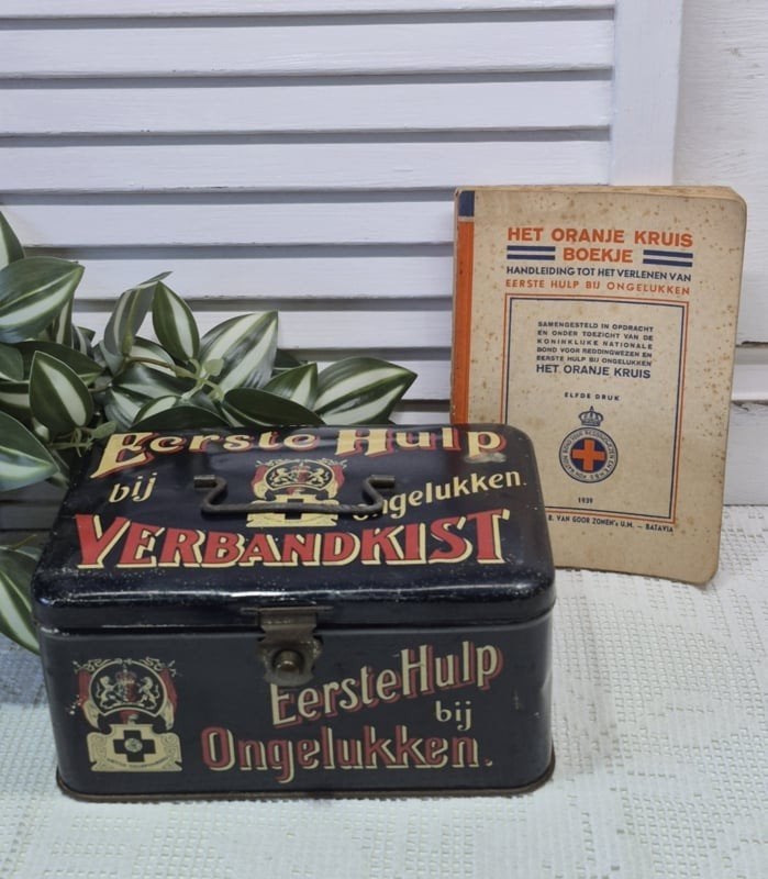 Jaren 20 EHBO kist, Verzamelen, Blikken, Ophalen of Verzenden, Gebruikt, Overige