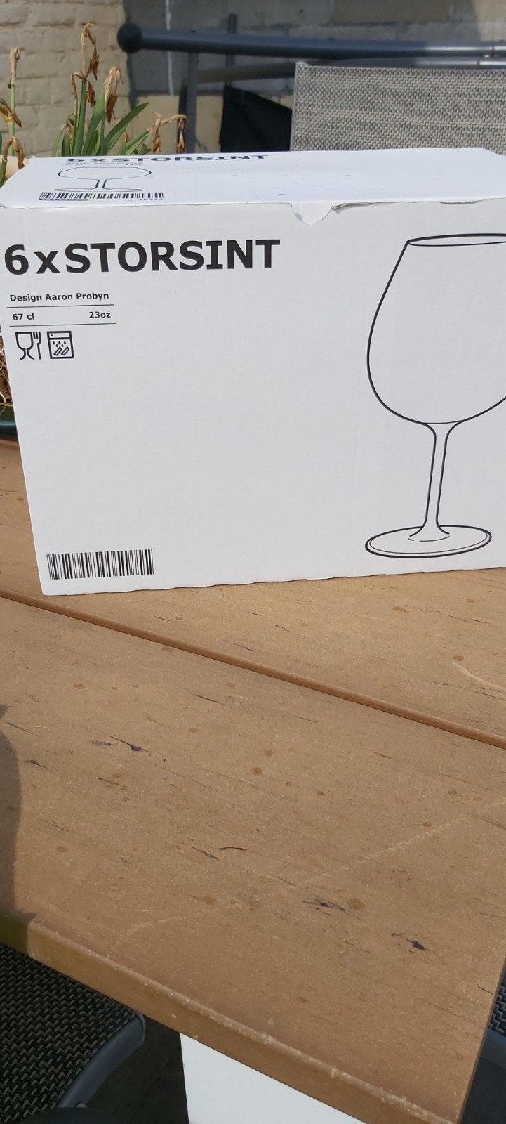 IKEA Storsint Wijnglazen 67 cl - Set van 6, Ophalen of Verzenden, Nieuw