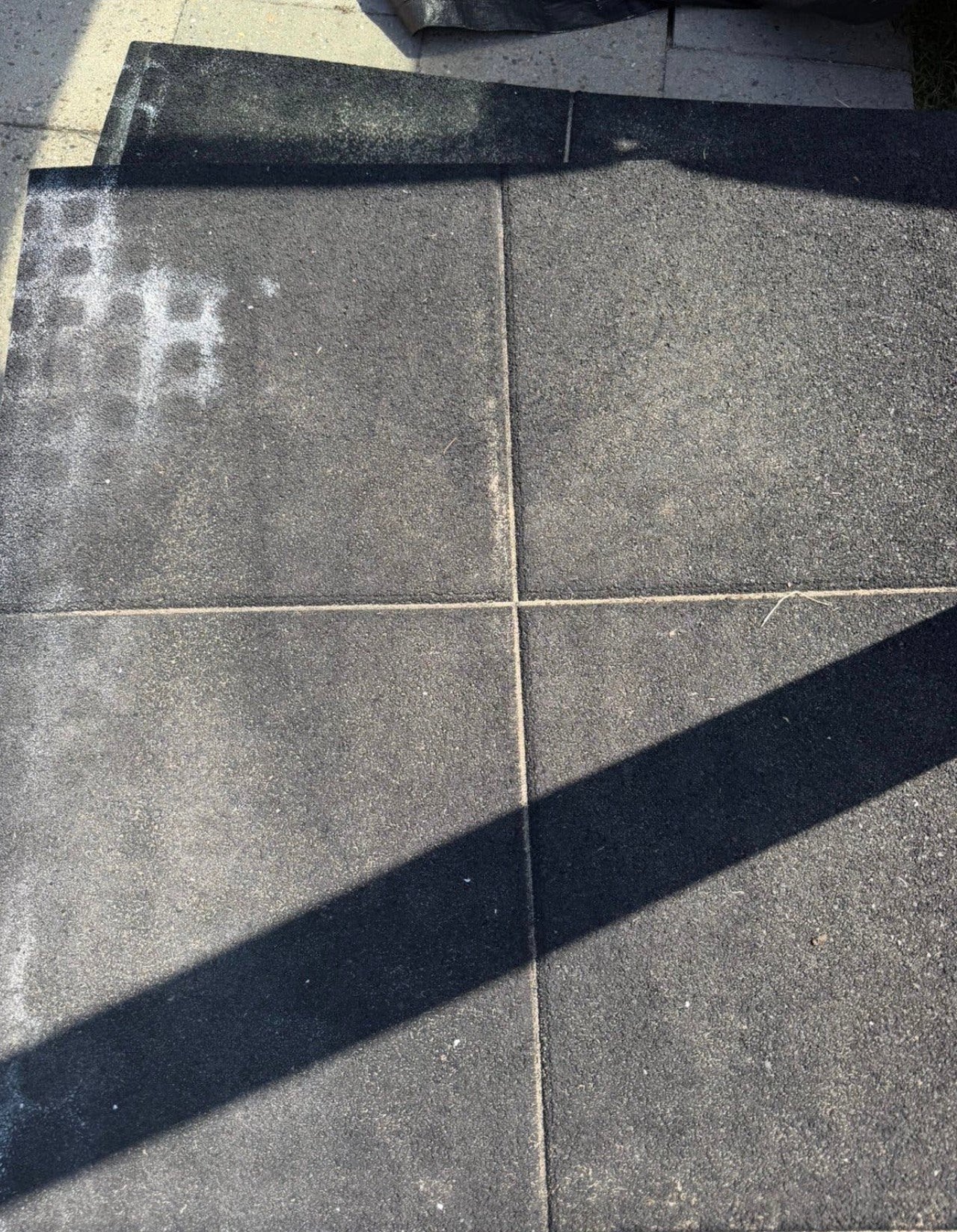 Rubberen matten ca 100x100x4,5 speeltoestel dak stal ed 9st, Ophalen, Zo goed als nieuw, Rubber, Overige typen