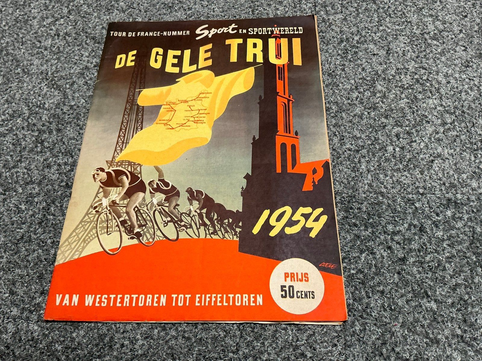 Uitgave Tour de France 1954, Ophalen of Verzenden, Gebruikt, Overige typen