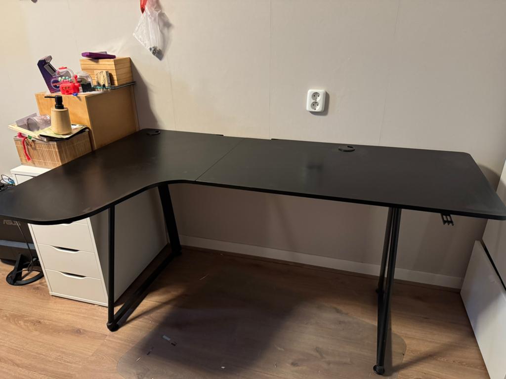 Zwart (game) bureau, Huis en Inrichting, Bureaus, Ophalen, Zwart, 160 cm, 100 cm