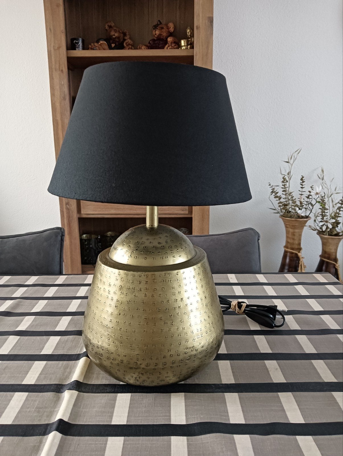 mooie schemerlamp, Huis en Inrichting, Goud, Ophalen of Verzenden, Zo goed als nieuw, Schemerlamp