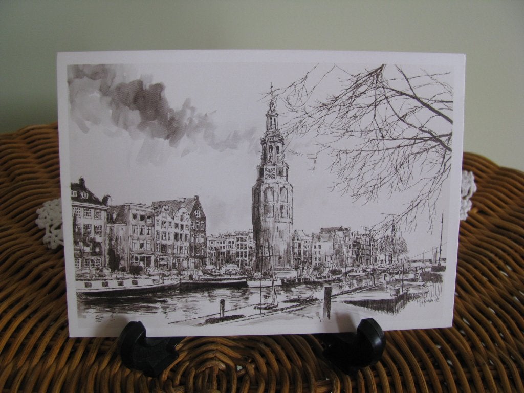Amsterdam * Marius Jansen * Montelbaanstoren *, Verzamelen, Ansichtkaarten | Nederland, Ophalen of Verzenden, 1980 tot heden, Ongelopen