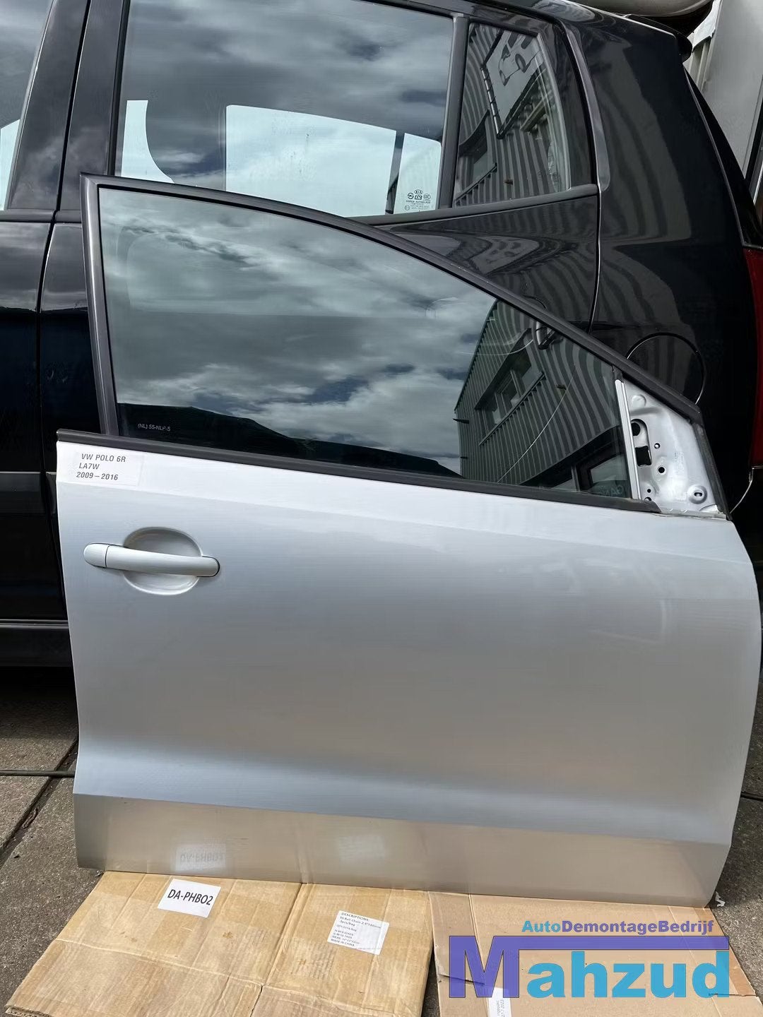 VW POLO 6R LA7W Zilver rechts voor deur portier 2009-2016, Gebruikt, Volkswagen AG, Volkswagen, Deur