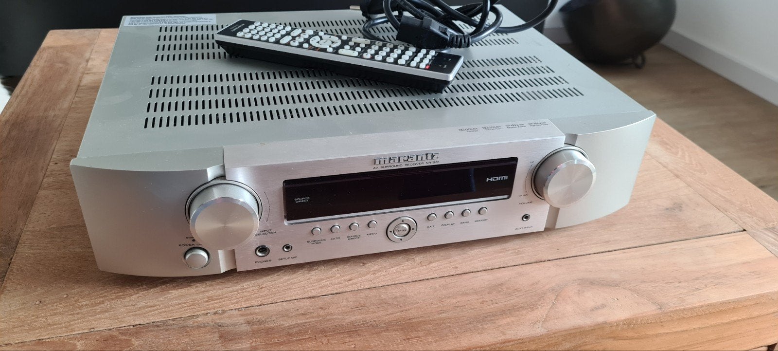 Marantz NR1501 AV Receiver - Zilver, Gebruikt, 60 tot 120 watt, Ophalen, Marantz
