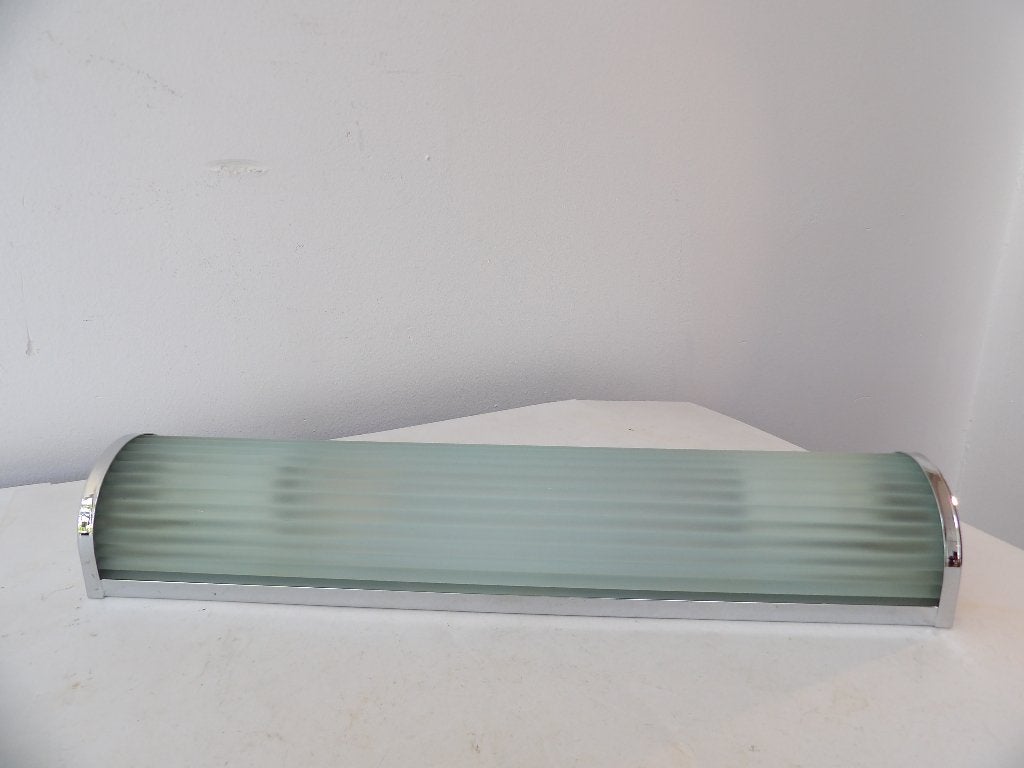 Art Deco Style Wand/Badkamer Lamp, Chroom, Jaren '80, Ophalen of Verzenden