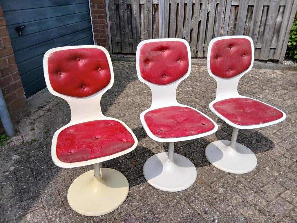 Erzeugnis Lusch 3 stoelen Tulip Tulp Design Space Age Retro, Ophalen, Huis en Inrichting