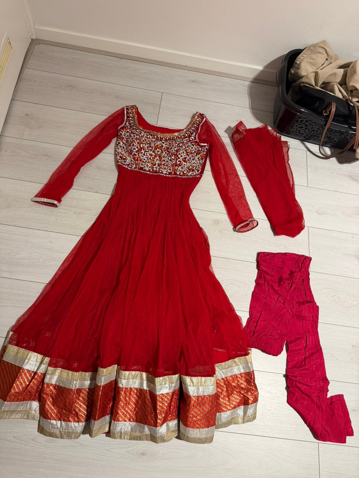 Anarkali / punjabi / indian kleding / afghan kleding, Kleding | Dames, Ophalen of Verzenden, Gedragen, Maat 34 (XS) of kleiner
