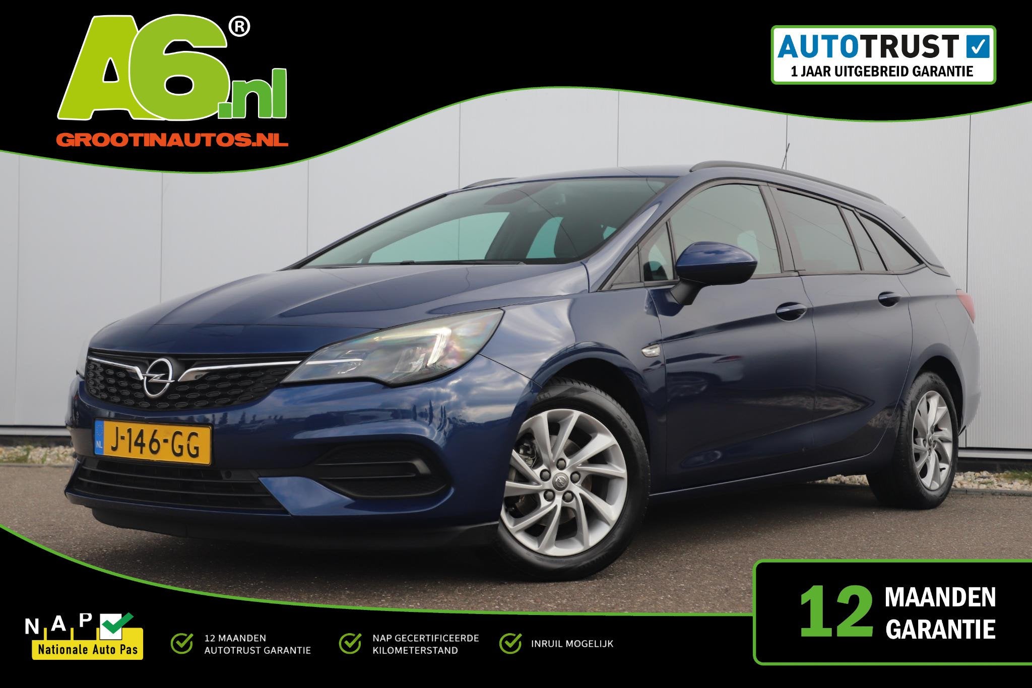 Opel Astra Sports Tourer 1.2 Edition 131PK Navigatie Carplay, Auto's, Voorwielaandrijving, Stof, 1199 cc, Met garantie (alle)