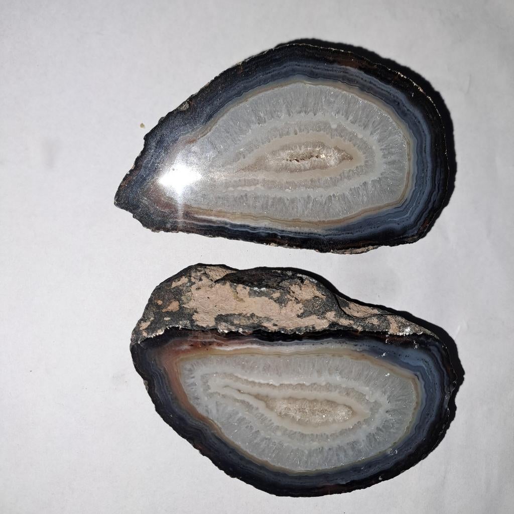 Twee stukken agaat, Ophalen of Verzenden, Gebruikt