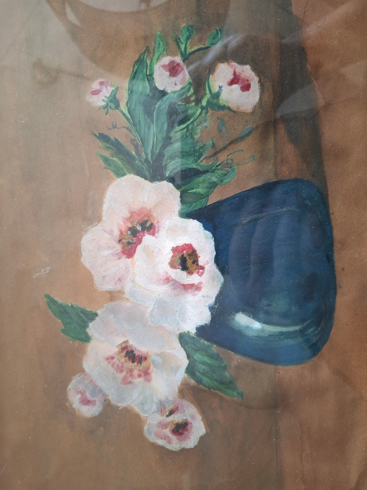 Schilderij J.D. Voorn - Bloemen in vaas (waterschade), Antiek en Kunst, Kunst | Schilderijen | Klassiek, Bloemen, Realistisch