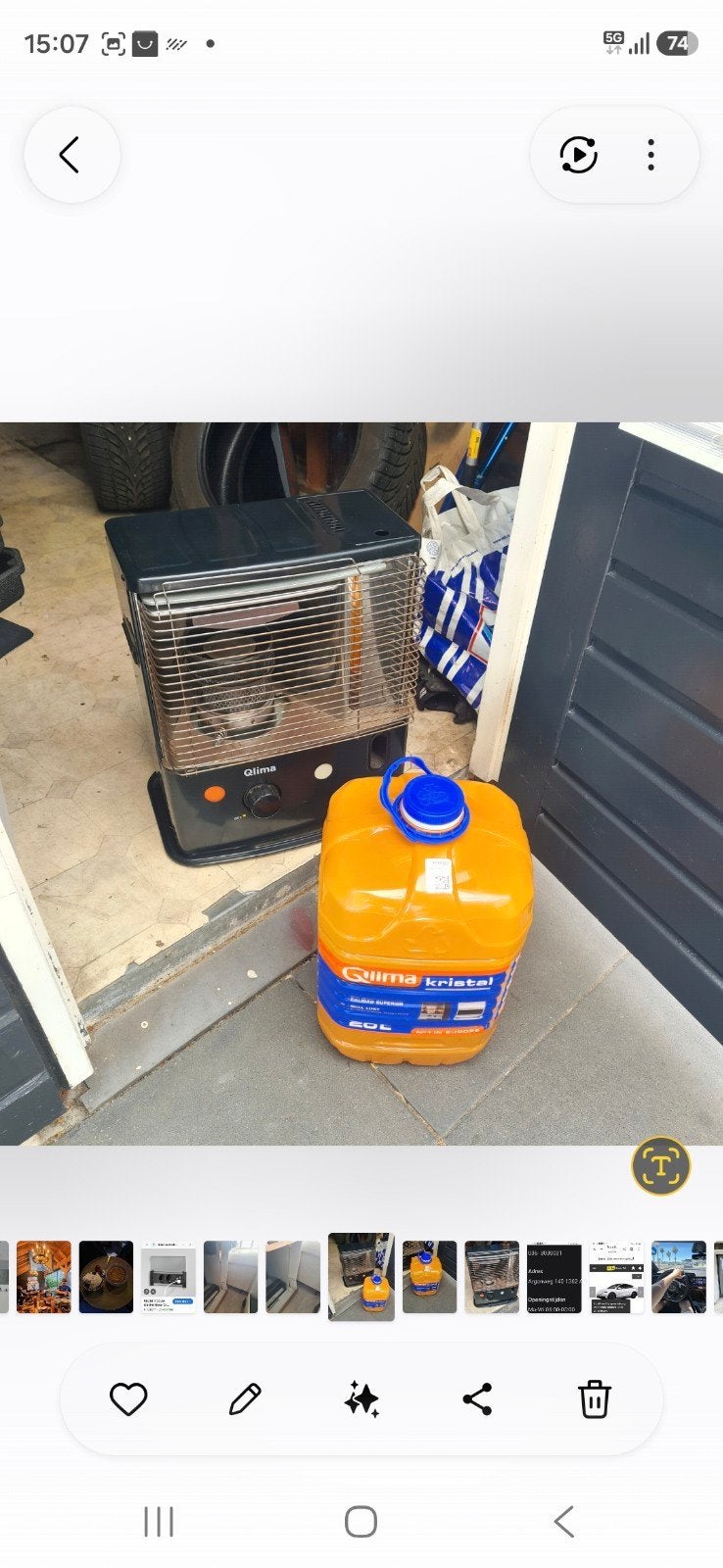 Qlima cachel, Huis en Inrichting, Ophalen, Overige brandstoffen, Petroleumkachel