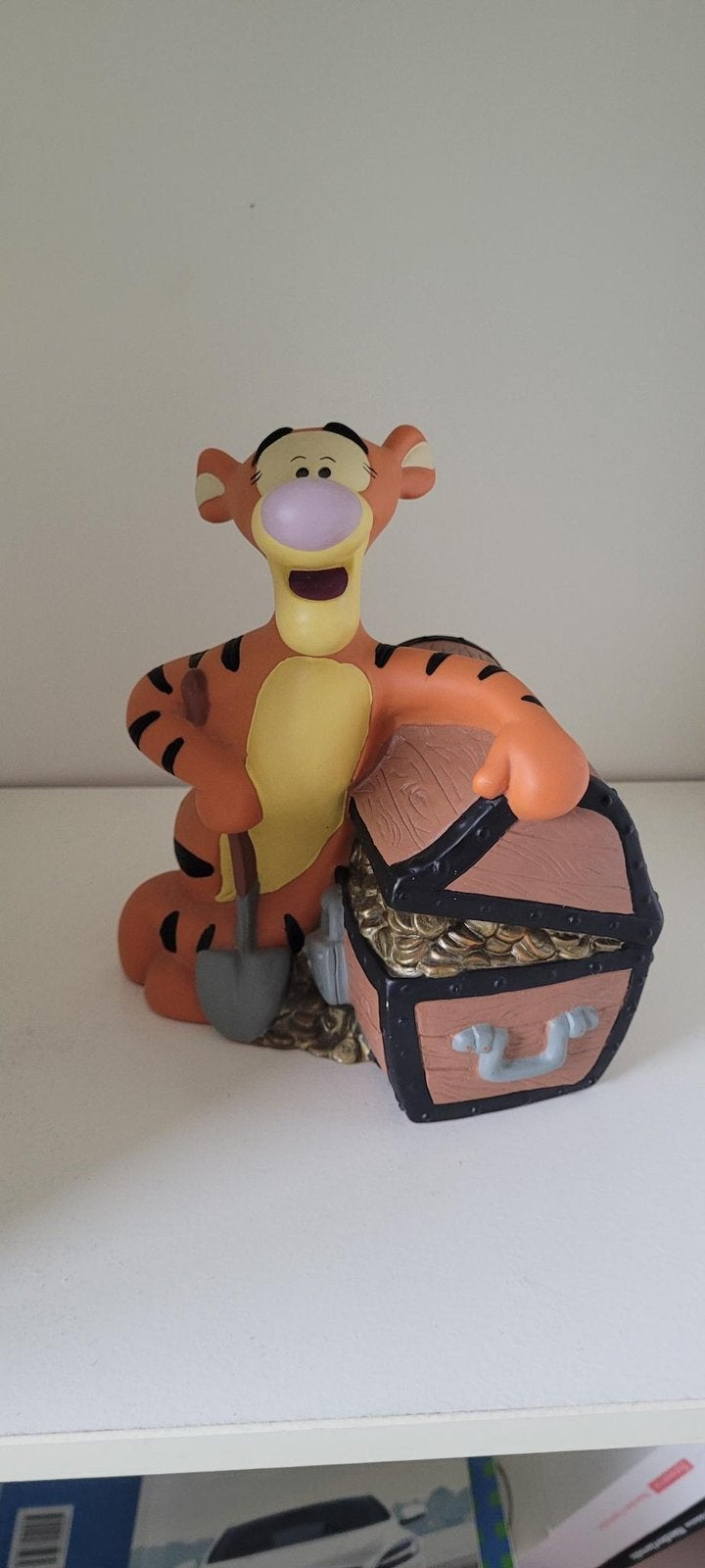Tijgertje schatkist spaarpot - disney, Ophalen, Zo goed als nieuw, Beeldje of Figuurtje
